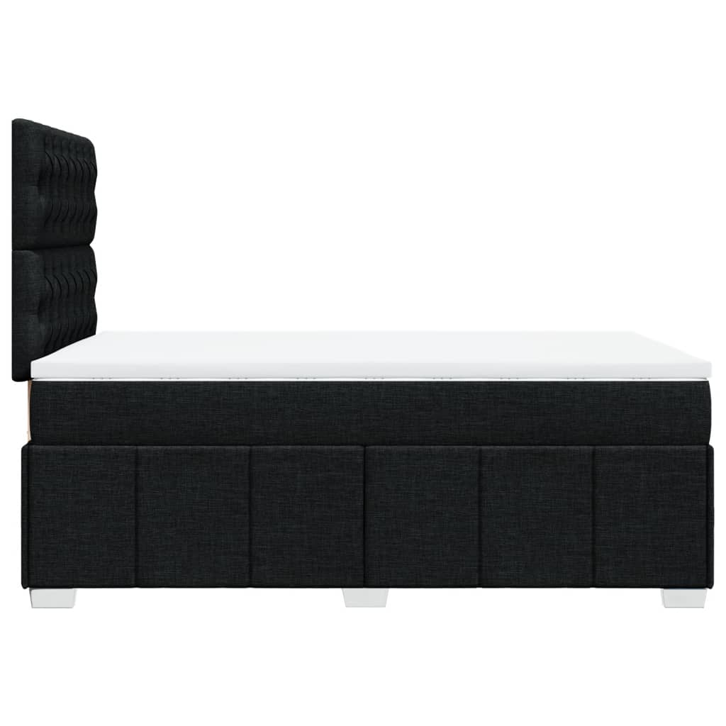 Sommier à lattes de lit avec matelas Noir 120x200 cm Tissu - XIOS