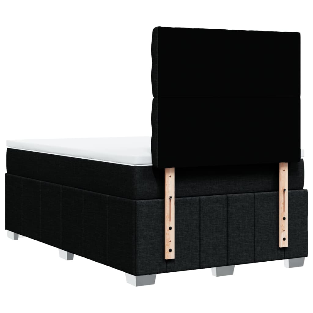 Sommier à lattes de lit avec matelas Noir 120x200 cm Tissu - XIOS