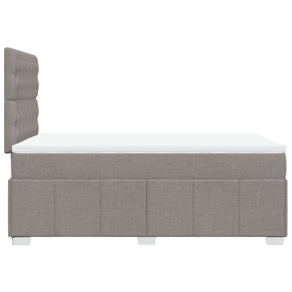 Sommier à lattes de lit avec matelas Taupe 120x200 cm Tissu - XIOS
