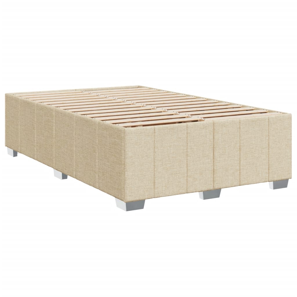 Sommier à lattes de lit avec matelas Crème 120x200 cm Tissu - XIOS