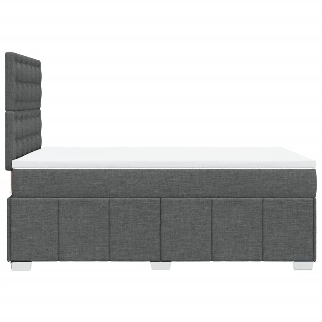 Sommier à lattes de lit avec matelas Gris foncé 120x200cm Tissu - XIOS