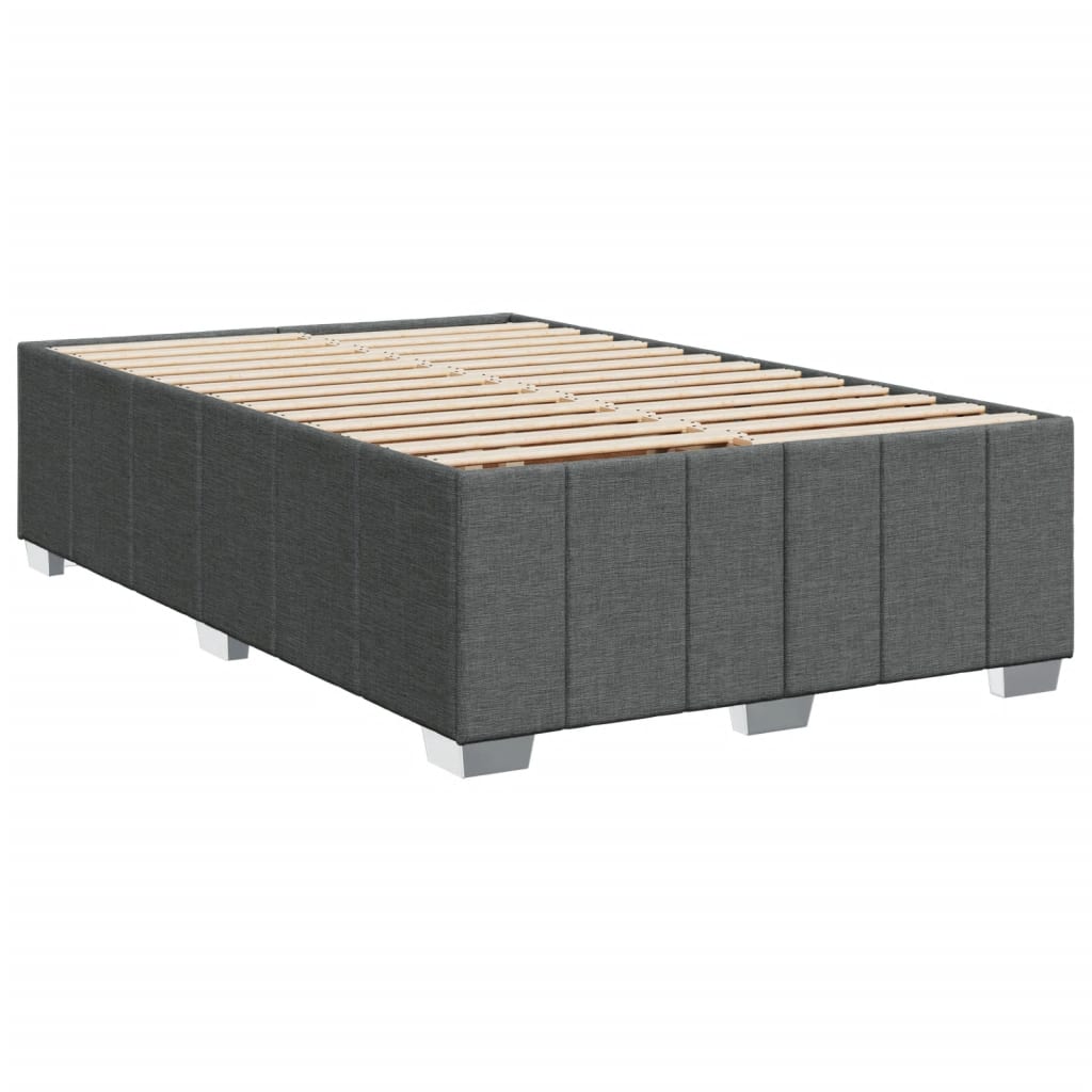 Sommier à lattes de lit avec matelas Gris foncé 120x200cm Tissu - XIOS