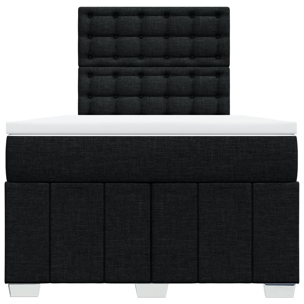 Sommier à lattes de lit avec matelas Noir 120x200 cm Tissu - XIOS