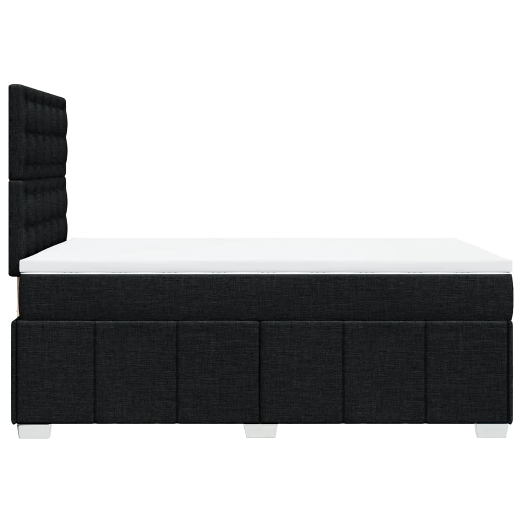 Sommier à lattes de lit avec matelas Noir 120x200 cm Tissu - XIOS