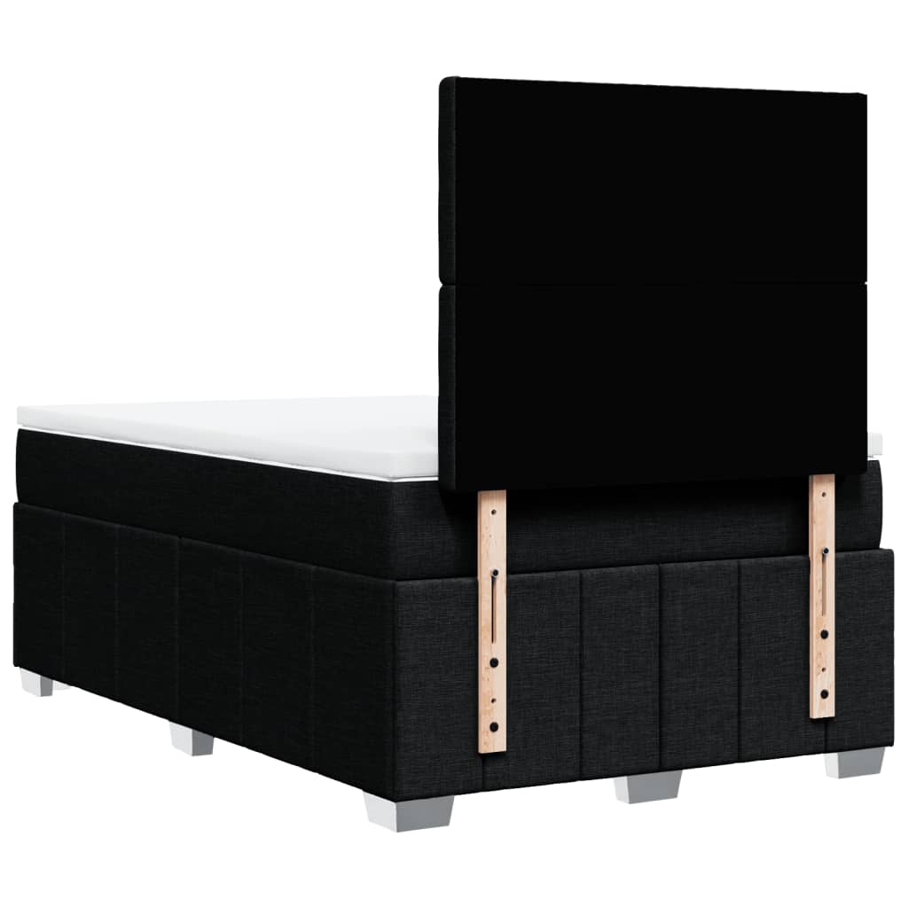 Sommier à lattes de lit avec matelas Noir 120x200 cm Tissu - XIOS