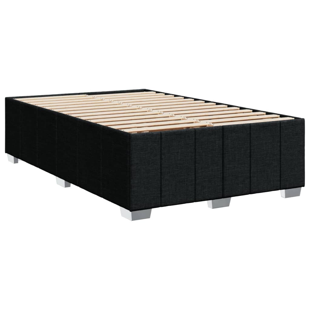 Sommier à lattes de lit avec matelas Noir 120x200 cm Tissu - XIOS