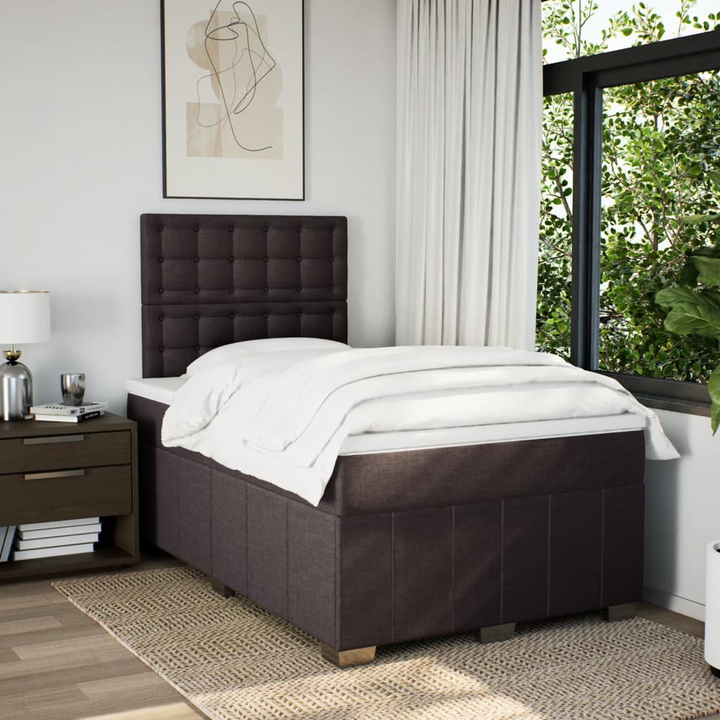 Sommier à lattes de lit avec matelas Marron foncé 120x200 cm - XIOS