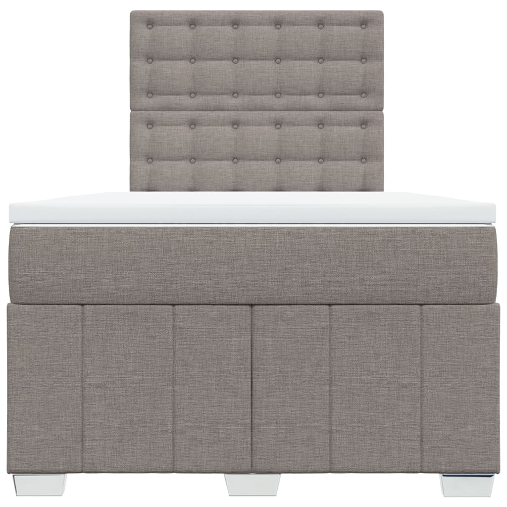Sommier à lattes de lit avec matelas Taupe 120x200 cm Tissu - XIOS