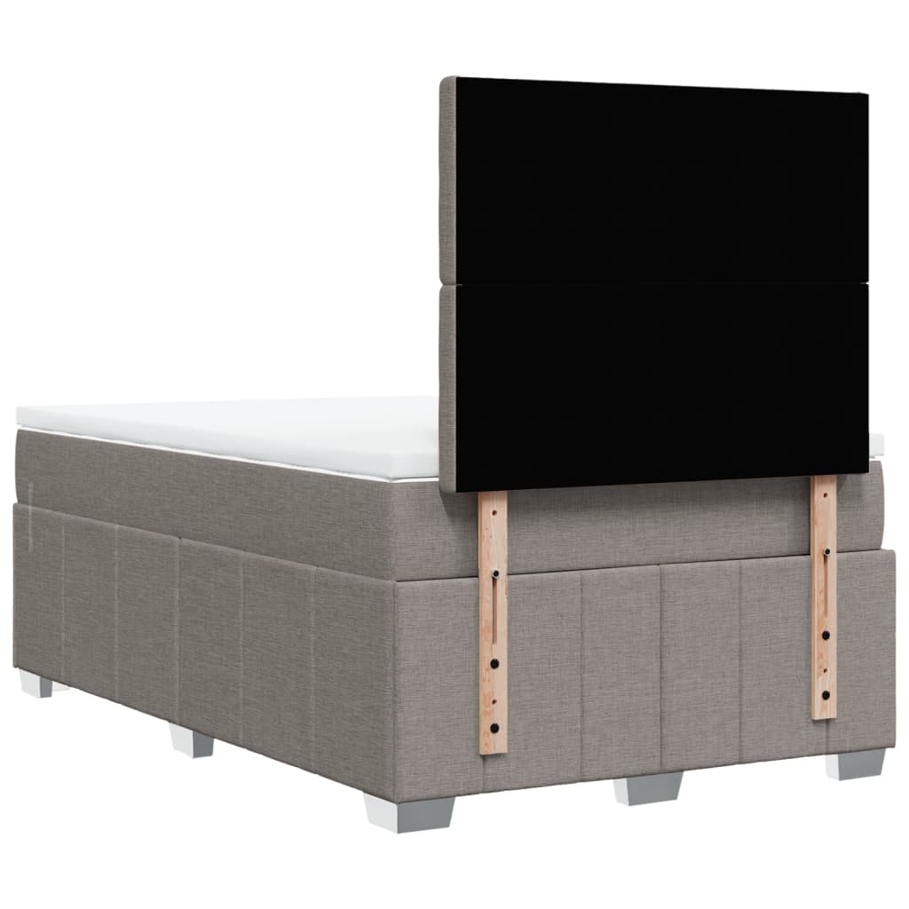 Sommier à lattes de lit avec matelas Taupe 120x200 cm Tissu - XIOS