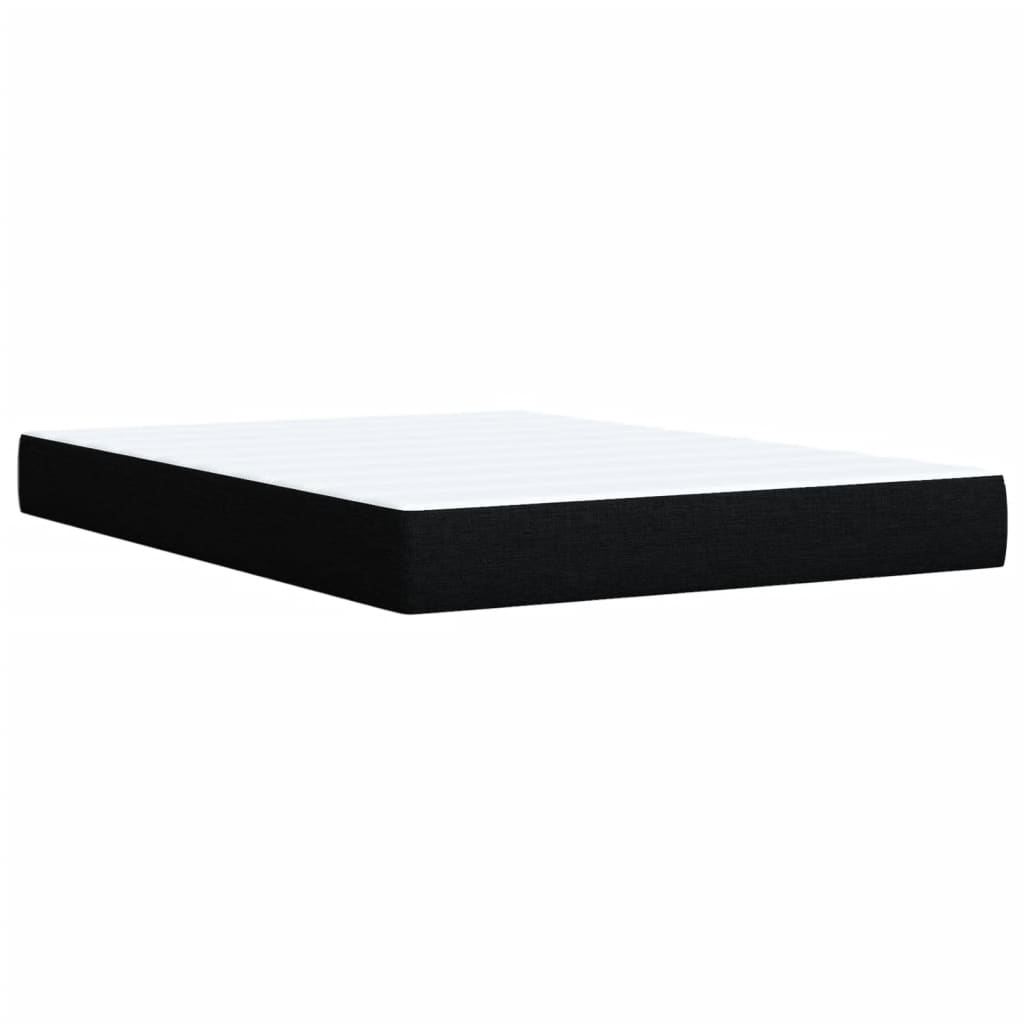 Sommier à lattes de lit avec matelas Noir 140x190 cm Tissu - XIOS