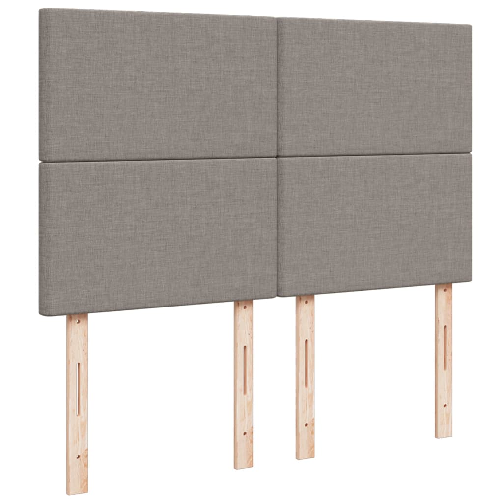 Sommier à lattes de lit avec matelas Taupe 140x190 cm Tissu - XIOS