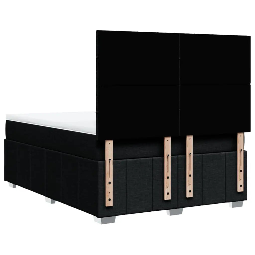 Sommier à lattes de lit avec matelas Noir 140x190 cm Tissu - XIOS