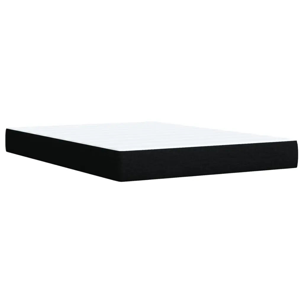 Sommier à lattes de lit avec matelas Noir 140x190 cm Tissu - XIOS