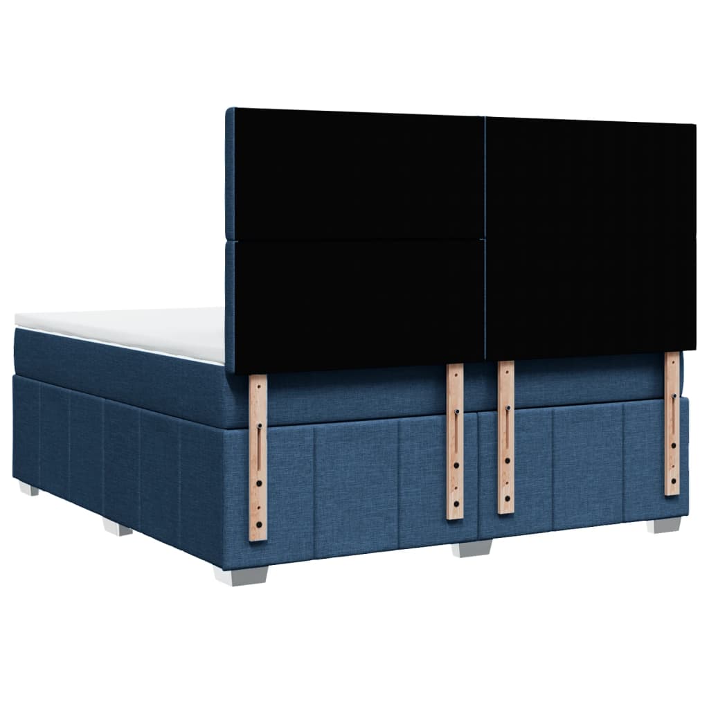 Sommier à lattes de lit avec matelas Bleu 180x200 cm Tissu - XIOS