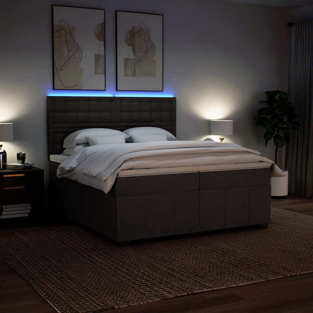 Sommier à lattes de lit avec matelas Marron foncé 200x200 cm - XIOS