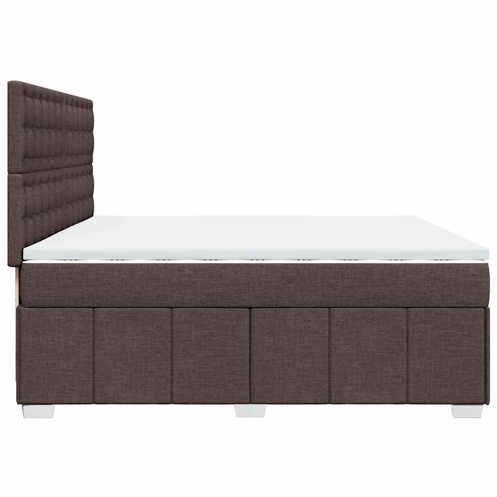 Sommier à lattes de lit avec matelas Marron foncé 200x200 cm - XIOS