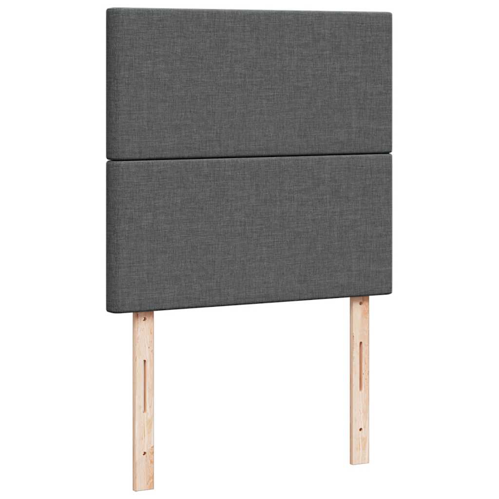 Sommier à lattes de lit avec matelas Gris foncé 80x200 cm Tissu - XIOS