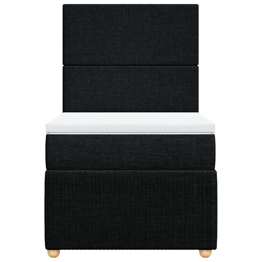 Sommier à lattes de lit et matelas Noir 80x200 cm Tissu - XIOS