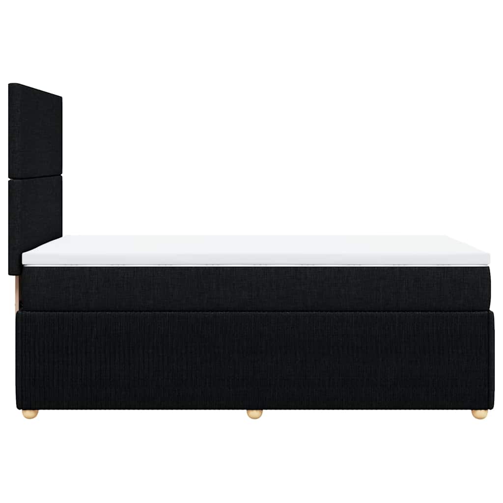 Sommier à lattes de lit et matelas Noir 80x200 cm Tissu - XIOS