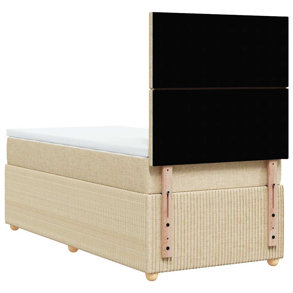 Sommier à lattes de lit avec matelas Crème 80x200 cm Tissu - XIOS