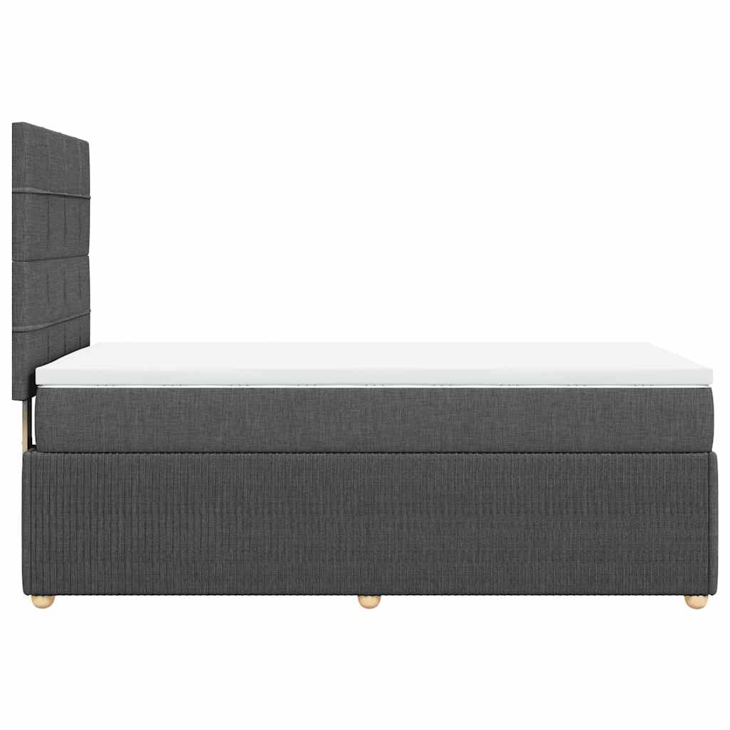 Sommier à lattes de lit avec matelas Gris foncé 80x200 cm Tissu - XIOS