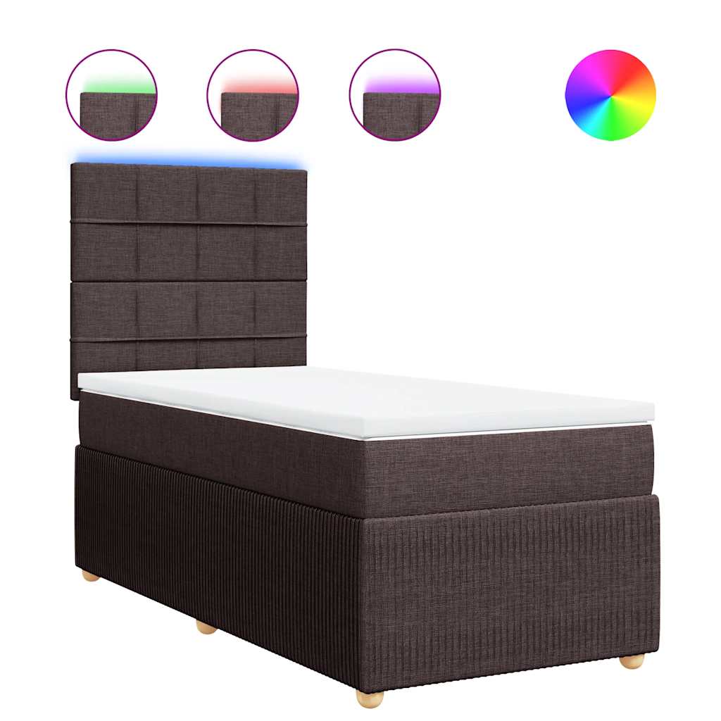 Sommier à lattes de lit avec matelas Marron foncé 80x200 cm - XIOS