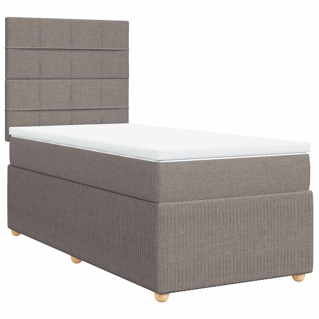 Sommier à lattes de lit avec matelas Taupe 80x200 cm Tissu - XIOS