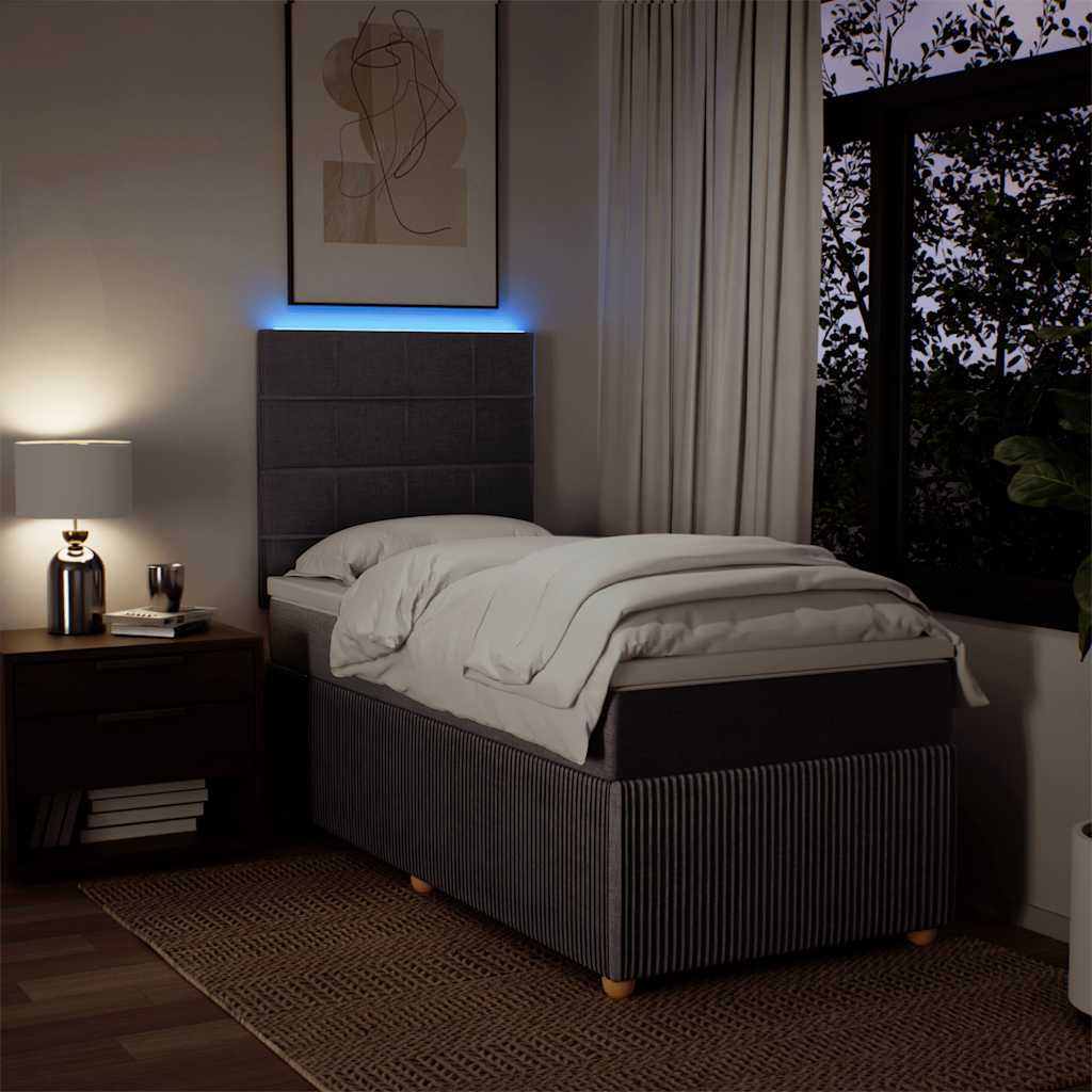 Sommier à lattes de lit avec matelas Taupe 80x200 cm Tissu - XIOS