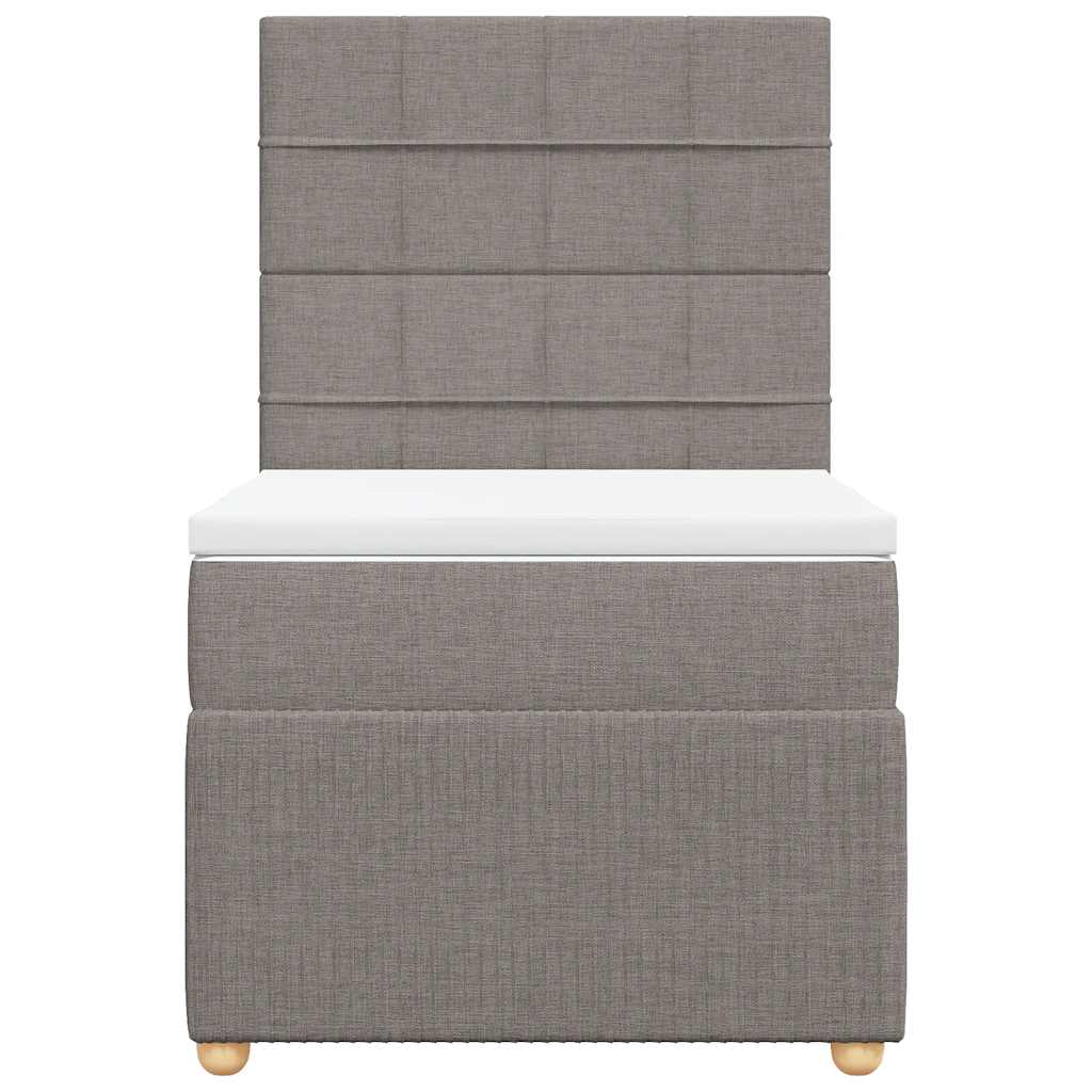 Sommier à lattes de lit avec matelas Taupe 80x200 cm Tissu - XIOS