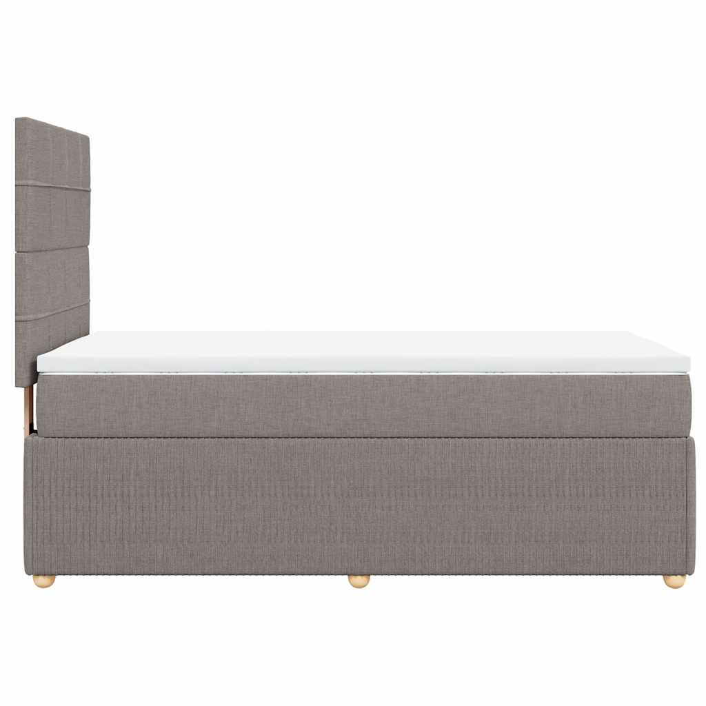 Sommier à lattes de lit avec matelas Taupe 80x200 cm Tissu - XIOS