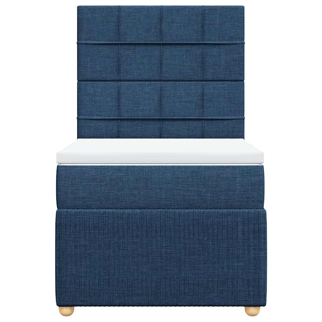 Sommier à lattes de lit avec matelas Bleu 80x200 cm Tissu - XIOS