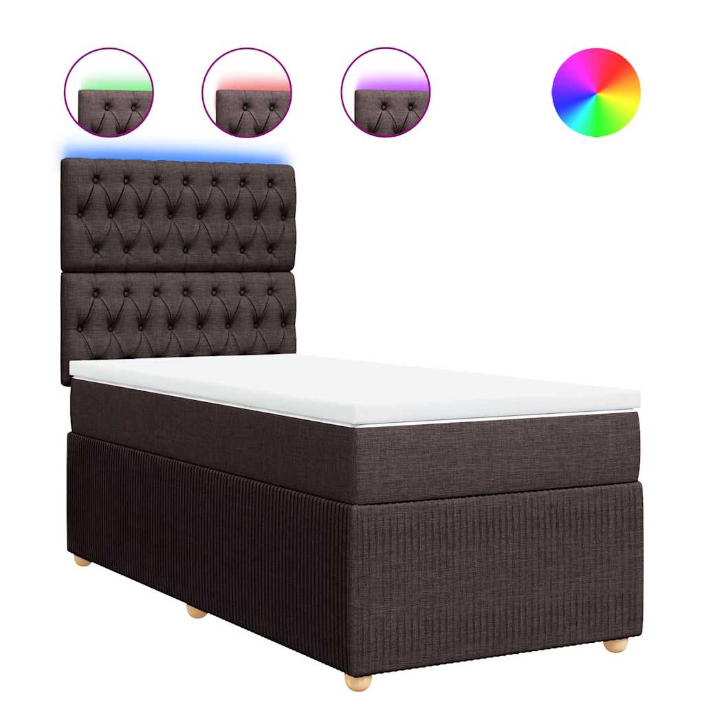 Sommier à lattes de lit avec matelas Marron foncé 80x200 cm - XIOS