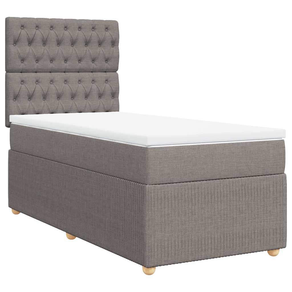 Sommier à lattes de lit avec matelas Taupe 80x200 cm Tissu - XIOS