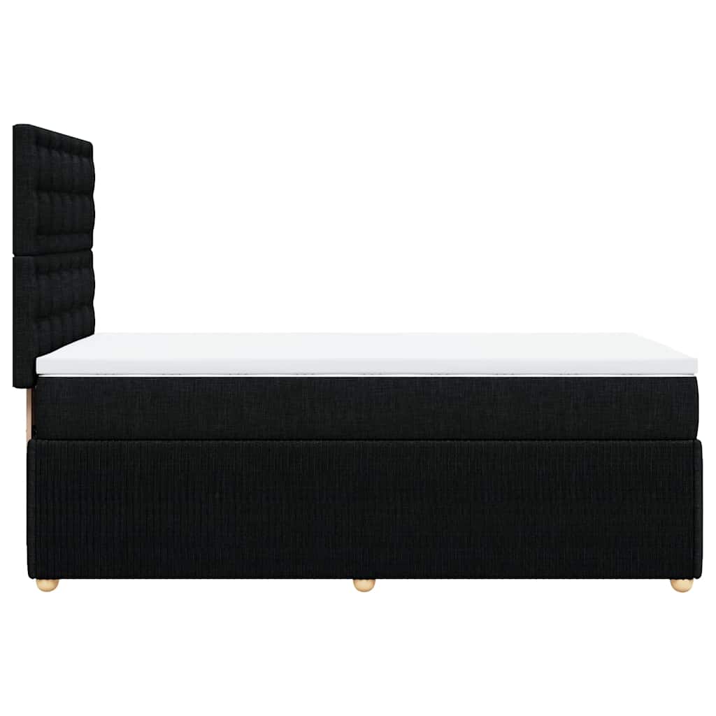 Sommier à lattes de lit et matelas Noir 80x200 cm Tissu - XIOS