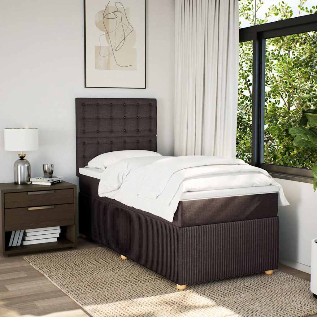 Sommier à lattes de lit avec matelas Marron foncé 80x200 cm - XIOS