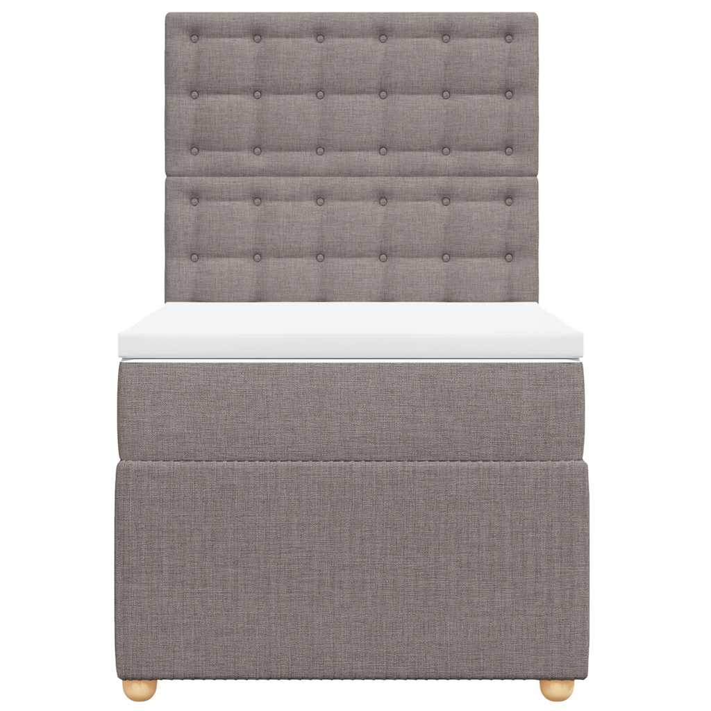 Sommier à lattes de lit avec matelas Taupe 80x200 cm Tissu - XIOS