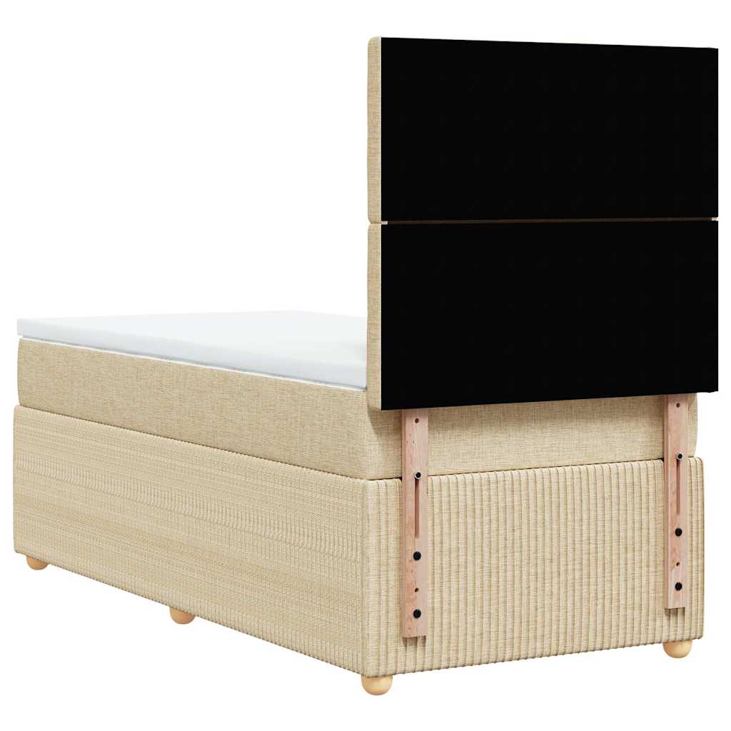 Sommier à lattes de lit avec matelas Crème 80x200 cm Tissu - XIOS