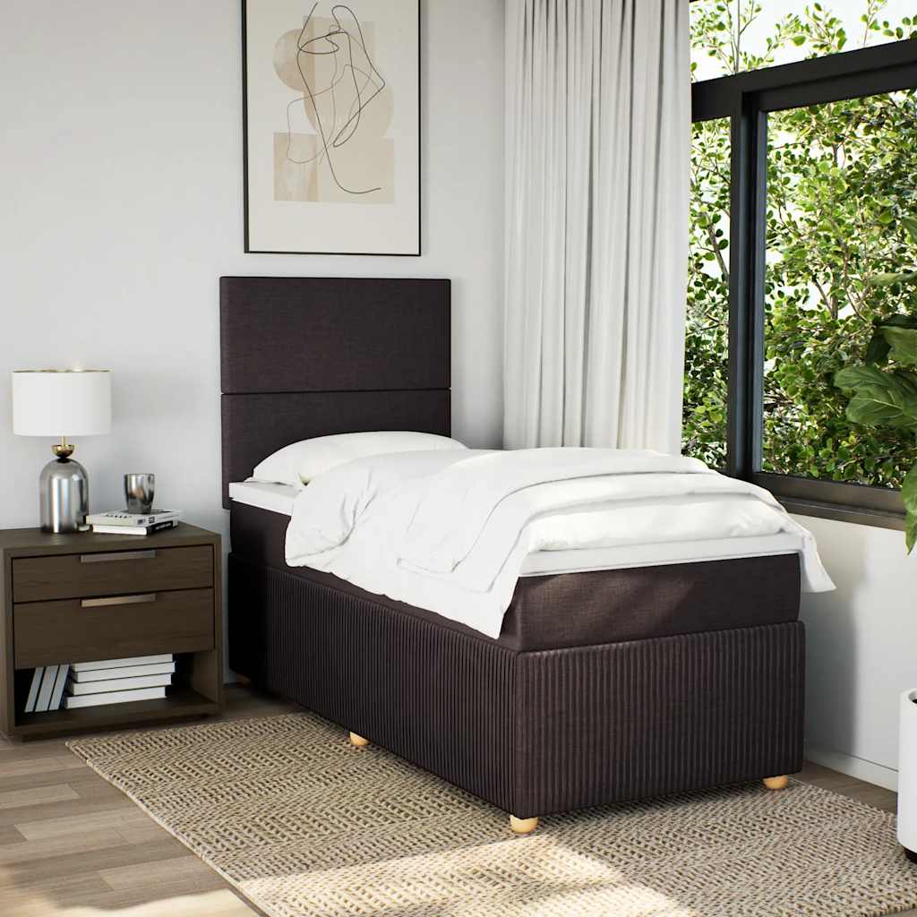 Sommier à lattes de lit avec matelas Marron foncé 90x190 cm - XIOS