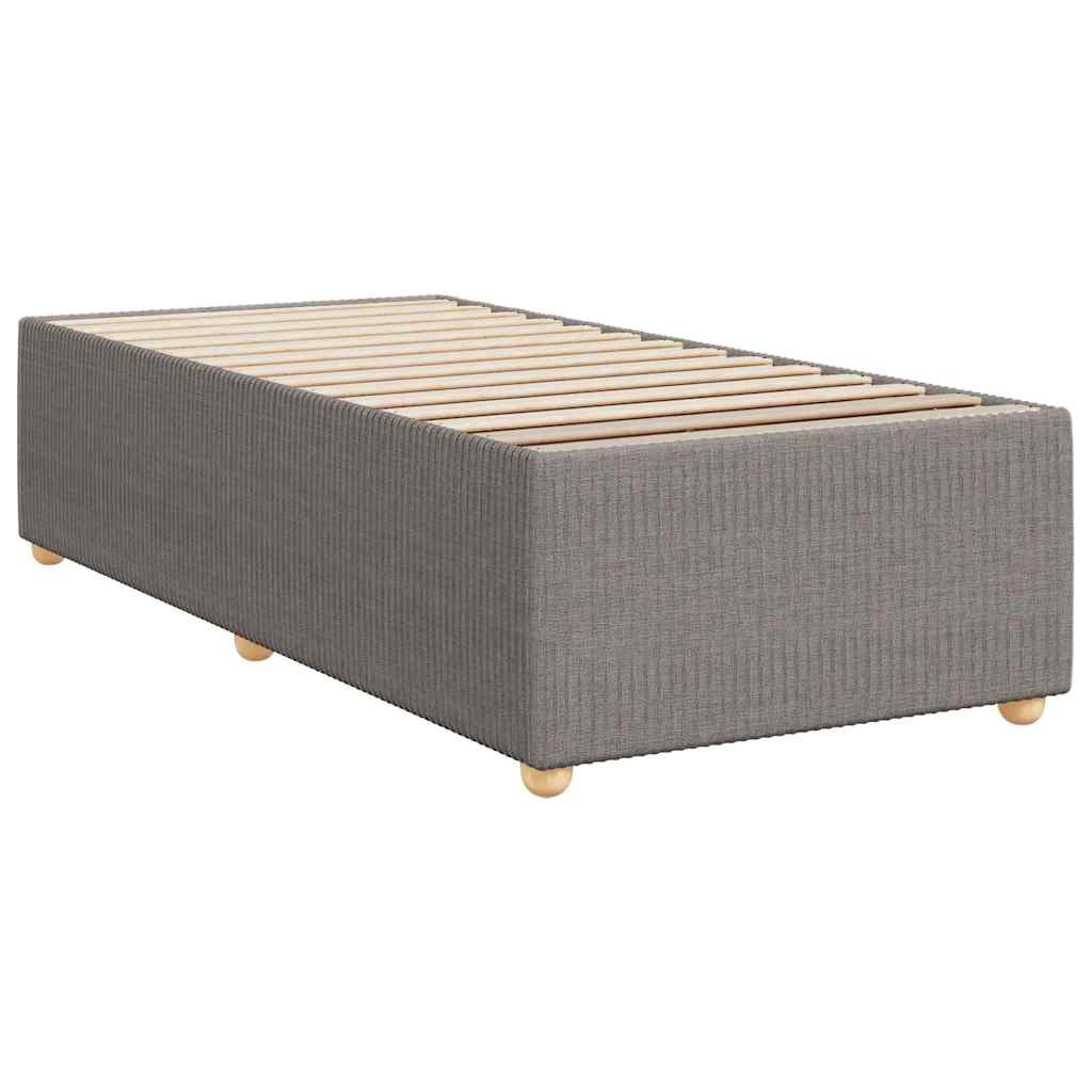 Sommier à lattes de lit avec matelas Taupe 90x190 cm Tissu - XIOS