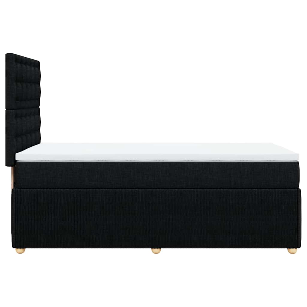 Sommier à lattes de lit avec matelas Noir 90x190 cm Tissu - XIOS