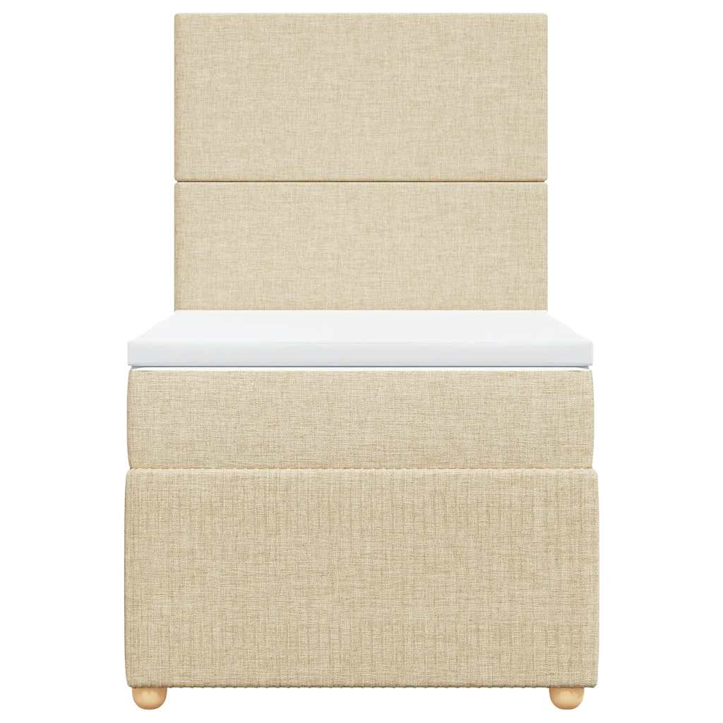 Sommier à lattes de lit avec matelas Crème 90x200 cm Tissu - XIOS