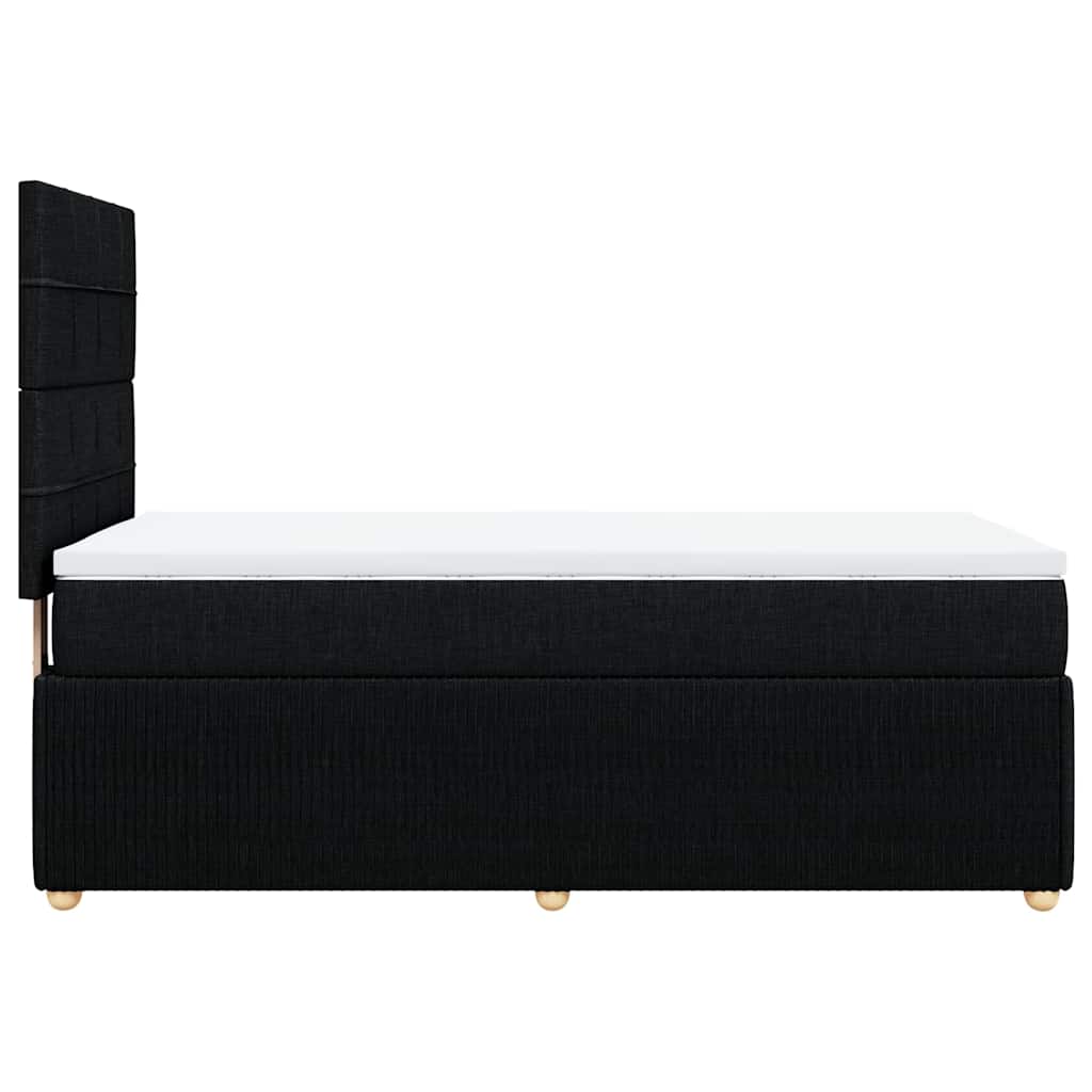 Sommier à lattes de lit avec matelas Noir 90x200 cm Tissu - XIOS