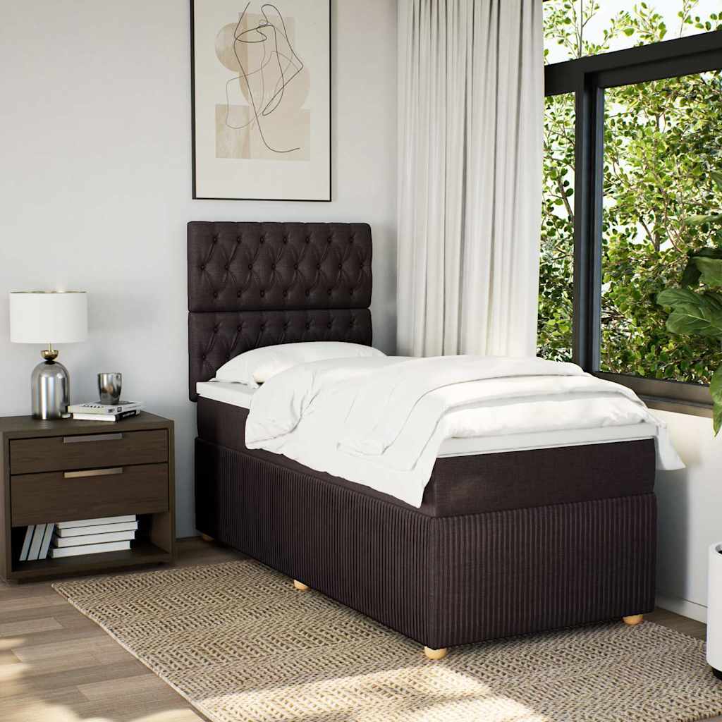 Sommier à lattes de lit avec matelas Marron foncé 90x200 cm - XIOS