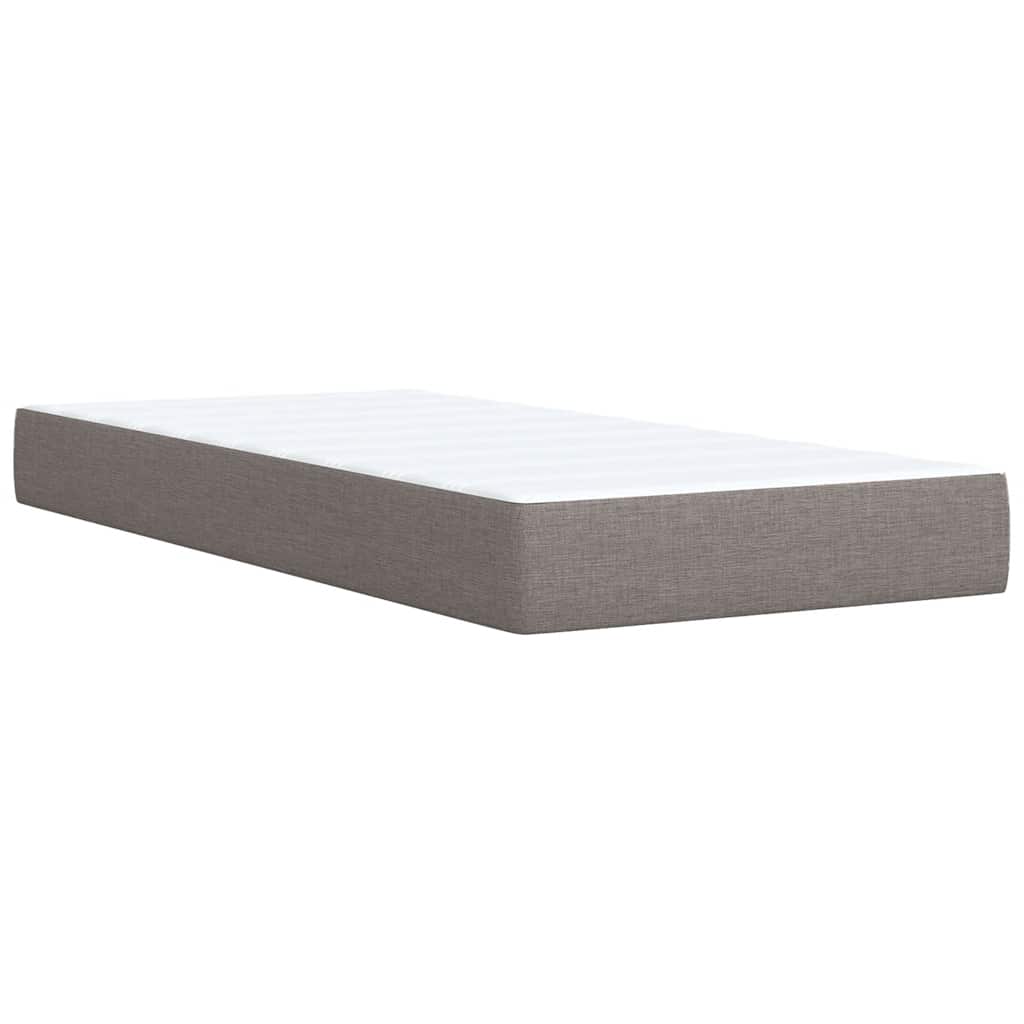 Sommier à lattes de lit avec matelas Taupe 90x200 cm Tissu - XIOS