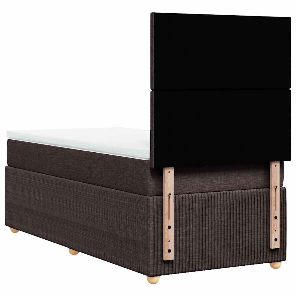Sommier à lattes de lit avec matelas Marron foncé 100x200 cm - XIOS