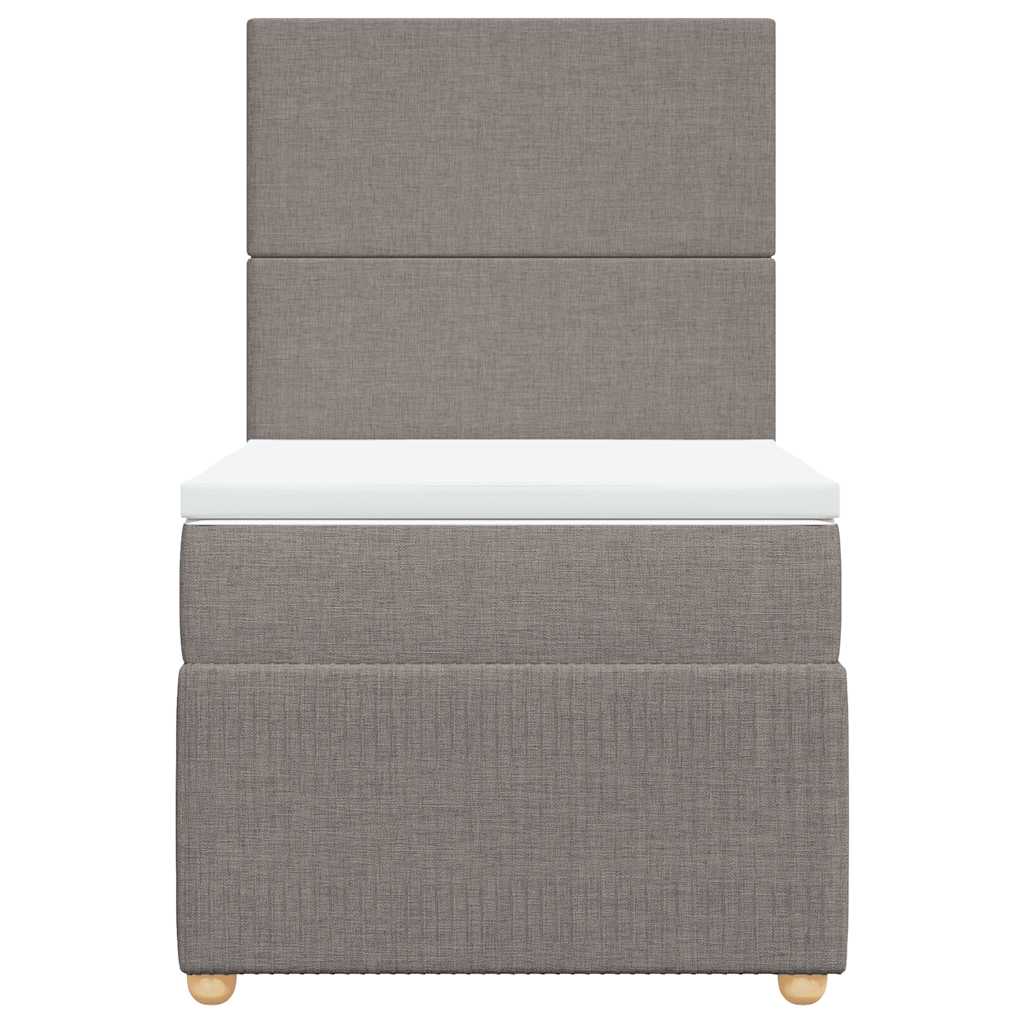 Sommier à lattes de lit avec matelas Taupe 100x200 cm Tissu - XIOS
