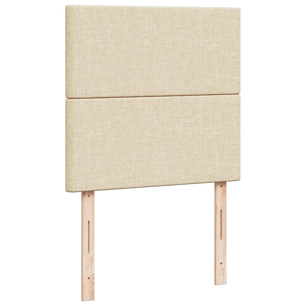 Sommier à lattes de lit avec matelas Crème 100x200 cm Tissu - XIOS