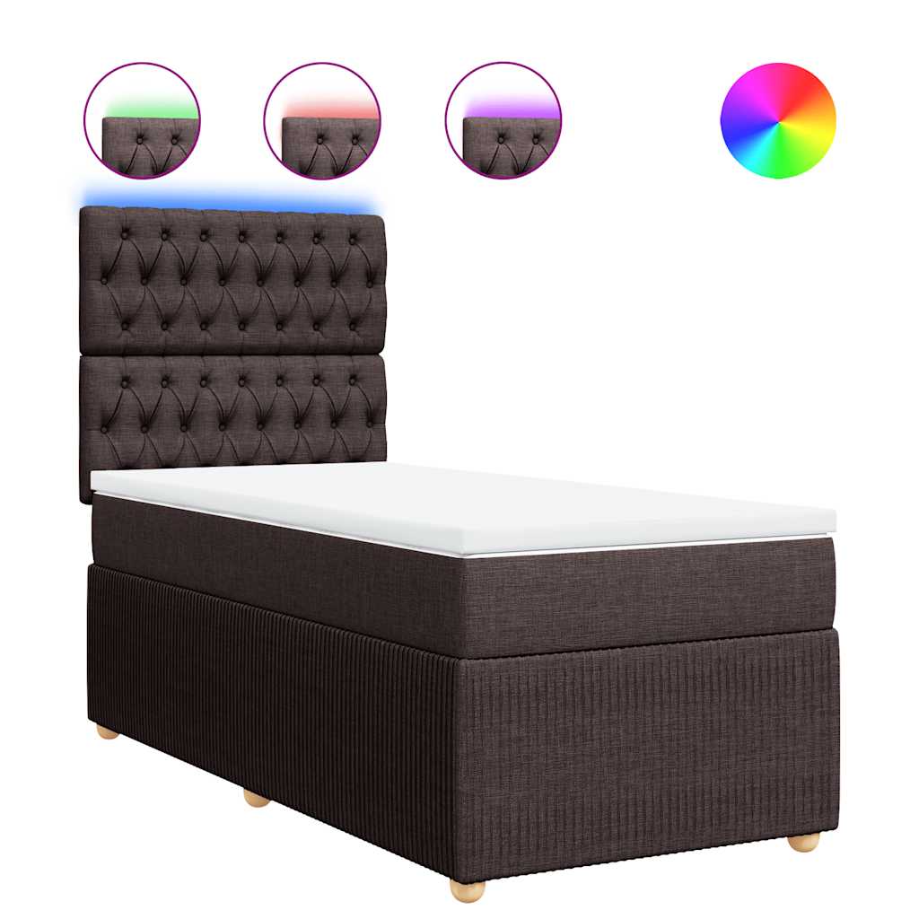 Sommier à lattes de lit avec matelas Marron foncé 100x200 cm - XIOS