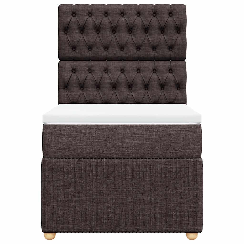 Sommier à lattes de lit avec matelas Marron foncé 100x200 cm - XIOS