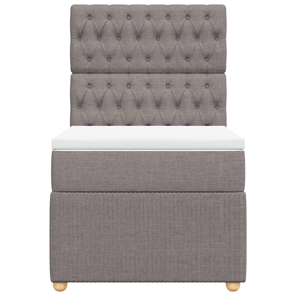Sommier à lattes de lit avec matelas Taupe 100x200 cm Tissu - XIOS